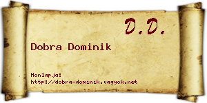 Dobra Dominik névjegykártya